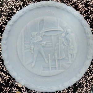 Glass liberty plate by Fenton